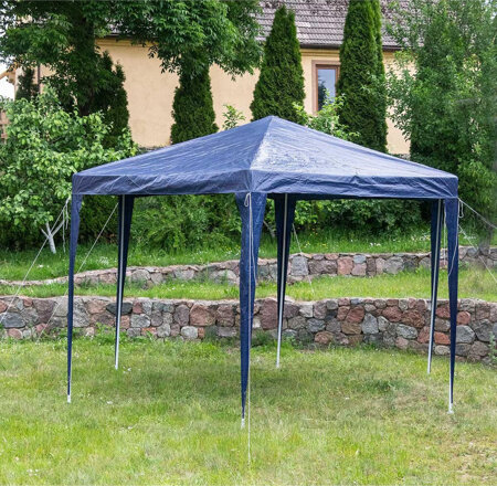 Pawilon namiot ogrodowy sześciokątny 2x2x2m wysokość 2,6m granatowy 
